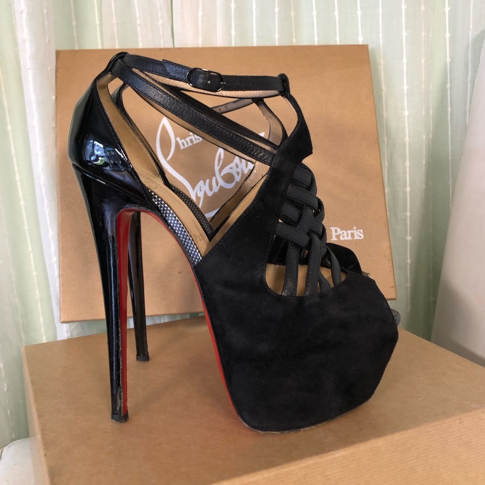 Authentic suede& leather Louboutin stiletto - Picture 7 of 13